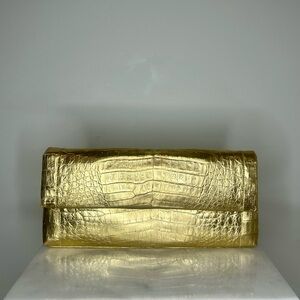 Nancy Gonzalez
Gotham Crocodile Flap Clutch Bag